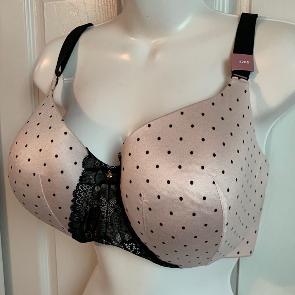 Lane Bryant Cacique Lace Trim Backsmoother Lightly Lined Balconette Bra